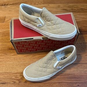 Rare Madewell x Vans® Unisex Classic Slip-On Sneakers in Quilted Fabric NWOT